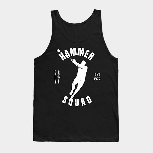 Mens Athletics Hammer Squad Athlete Gift Tank Top by atomguy